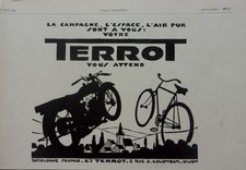 motorcycle advertising TERROT year 1929 No. A 4858