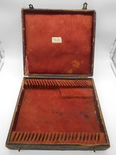 HOUSEWIFE CASE BOX 24 CUTLERY FORK SPOON SOLID SILVER 19e