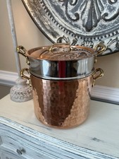 Mauviel Copper Pasta Pentola with Lid & Insert FLAWS NWOB NWOT READ