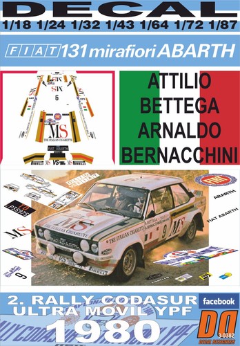 Decal fiat 131 abarth - decal,