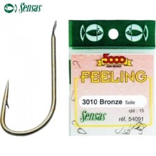 Hameçons Sensas Feeling 3010 bronzé par 15