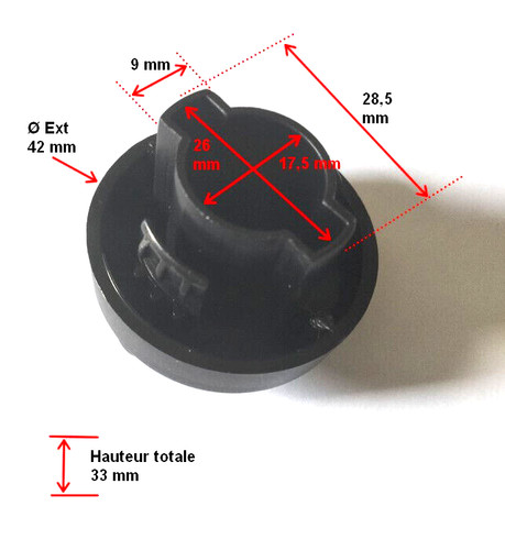 504023 bouton vapeur noir - 504023,