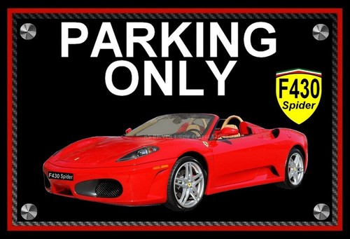 Plaque parking only - plaque, ferrari