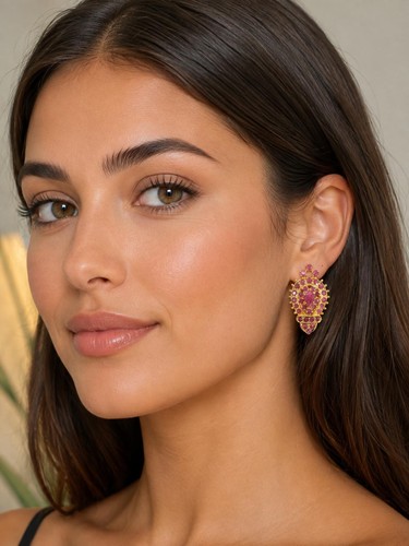 Elegant 22k yellow gold ruby - elegant,