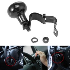 Volant de voiture commande manuelle booster spinner bouton électrique boule métal noir UK