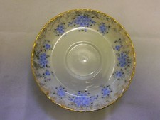 Sous-Tasse Chodziez Porcelaine Pologne Avec Décor En Or Et Fleurs De Foin