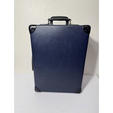 Globe-Trotter Vintage Suitcase Carry-on Navy Blue 2-Wheel Hard Case Luggage 
