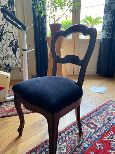 Chaise bois tissu - chaise,