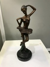Fayral Art Deco Bronze Ballerina 12 1/2" Statue !!!