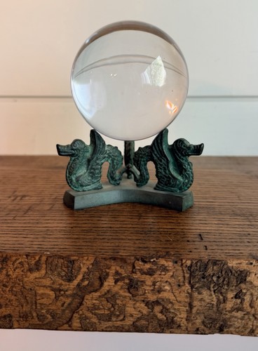 Vintage crystal ball - vintage, or