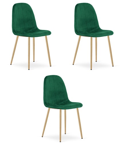 Chaise padva velours vert - chaise,