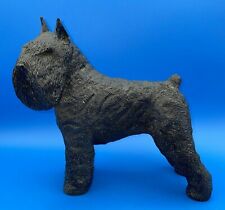 RIC CHASHOUDIAN BOUVIER DES FLANDRES DOG FIGURINE, SIGNED, 1981, LARGE SIZE 9X10
