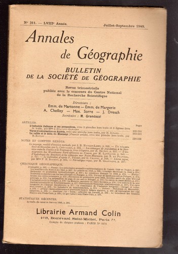 Annales geographie 1949 - geographie,