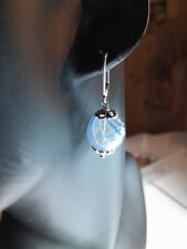 boucles d'oreille en verre de murano et argent 925 création unique
