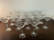 17 Engraved Glass Champagne Glasses Garland Decor (Price Per Piece)