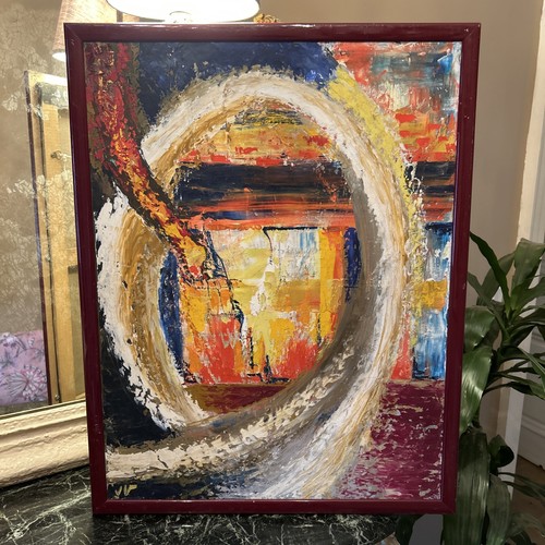 Tableau contemporain huile - tableau, sur