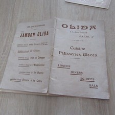 CATALOGUE 1905 OLIDA EPICERIE FINE  PATISSERIE GLACES PARIS ANTIQ VINTAGE