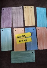 9 coupons de tissu : 7 x 14 cm