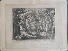 Gravure 23 de Solitudo par Joannes & Raphael Sadeler d'après Martin de Vos 16ème