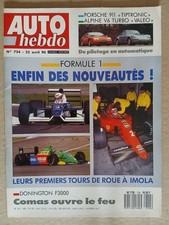 AUTO HEBDO N°724 25/4/1990 40 ANS F1 PORSCHE 911 TIPTRONIC ALPINE V6 CORRADO 16V