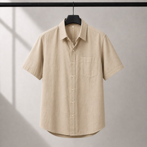 Chemise homme beige lin - chemise,