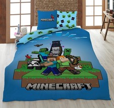 Minecraft Linge de Lit Réversible Set 2 Parties 135 X 200 CM 80 x 80cm