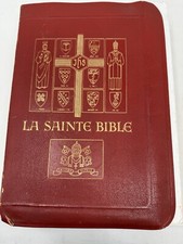 VINTAGE LA SAINTE HOLY BIBLE FRENCH EDITION PAPALE 1956 CHICAGO