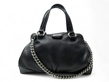 SAC A MAIN CELINE EN CUIR GRAINE NOIR BANDOULIERE CHAINE LEATHER HAND BAG 2000€