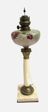 Pied de lampe a huile en marbre et bronze XIX siècle