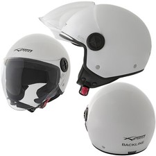 Casque Avec Moto Scooter Quad Jet Visiere ECE 22 SonicMoto Blanc