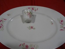 superbe plat service  ovale  ancien+  tasse porcelaine offerte+mes plantes