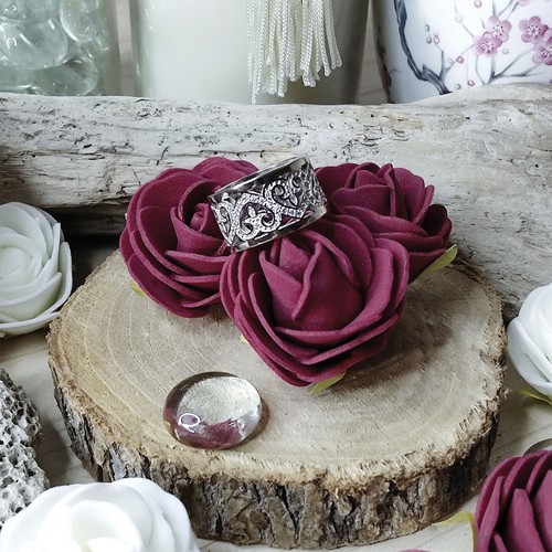 Bague argent 925 rhodié avec