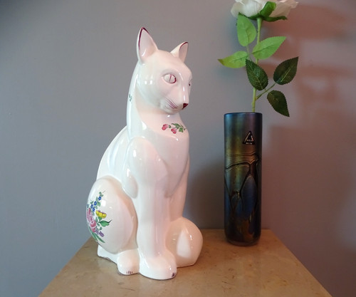 Chat faience lunéville - faience,