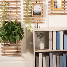 Support de Plante Mural en Bois pour Plantes d'Intérieur Extérieur avec Suppor