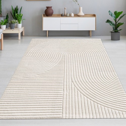 Tapis moderne crème avec