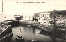 Old postcard 29 - OUESSANT (Finistère) - 5290. Le Port et la Baie de Lampaul