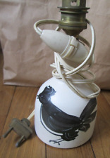 belle lampe en faïence à décor d'un coq dans le Goût de Jacques Blin, rare!!!