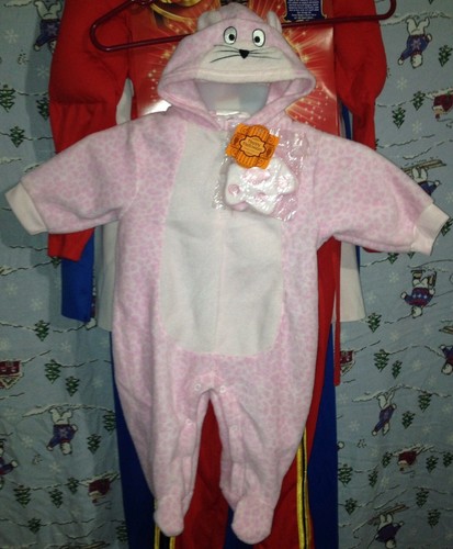 Warm infant pink cat - infant,