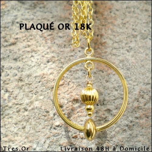 Collier neuf chaine plaquée - collier,