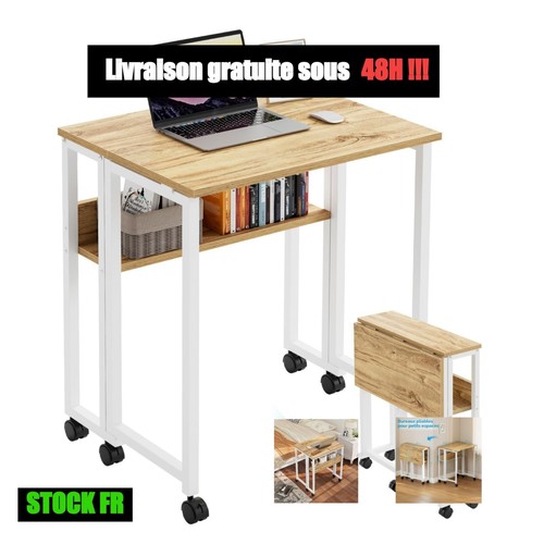 Bureau pliable roulettes - bureau,