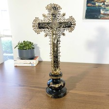 Crucifix ancien XIXe en bois