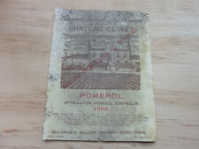 1966 Chateau Clinet Original Pomerol Wine Label Wine Label Wine Label