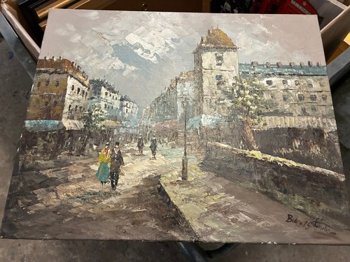Huile sur toile paris rue - toile,