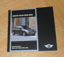 Mini Graphite Price Guide Brochure 2010 - Mini One - Cooper - Cooper D