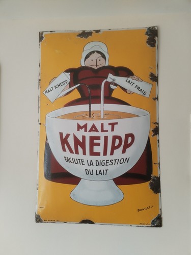 Plaque émaillée malt kneipp - ,