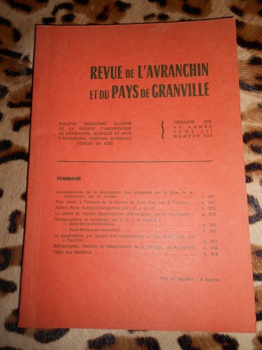 Revue avranchin et - revue, du