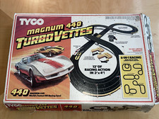 TYCO MAGNUM 440 Turbo Vettes 2-LANE SLOT COMPLETE ELECTRIC RACING SET NO. 6210