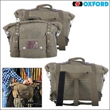 Oxford Heritage Motorcycle Motorbike Panniers Waterproof Touring Bags Khaki New