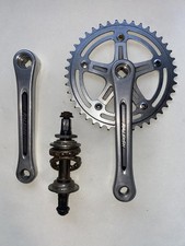 1981 Stamped SR RALEIGH Old School Bmx 3 Piece Crank Set 170mm HU Axle 42T Japan