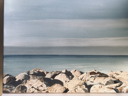 Tableau peinture paysage marin